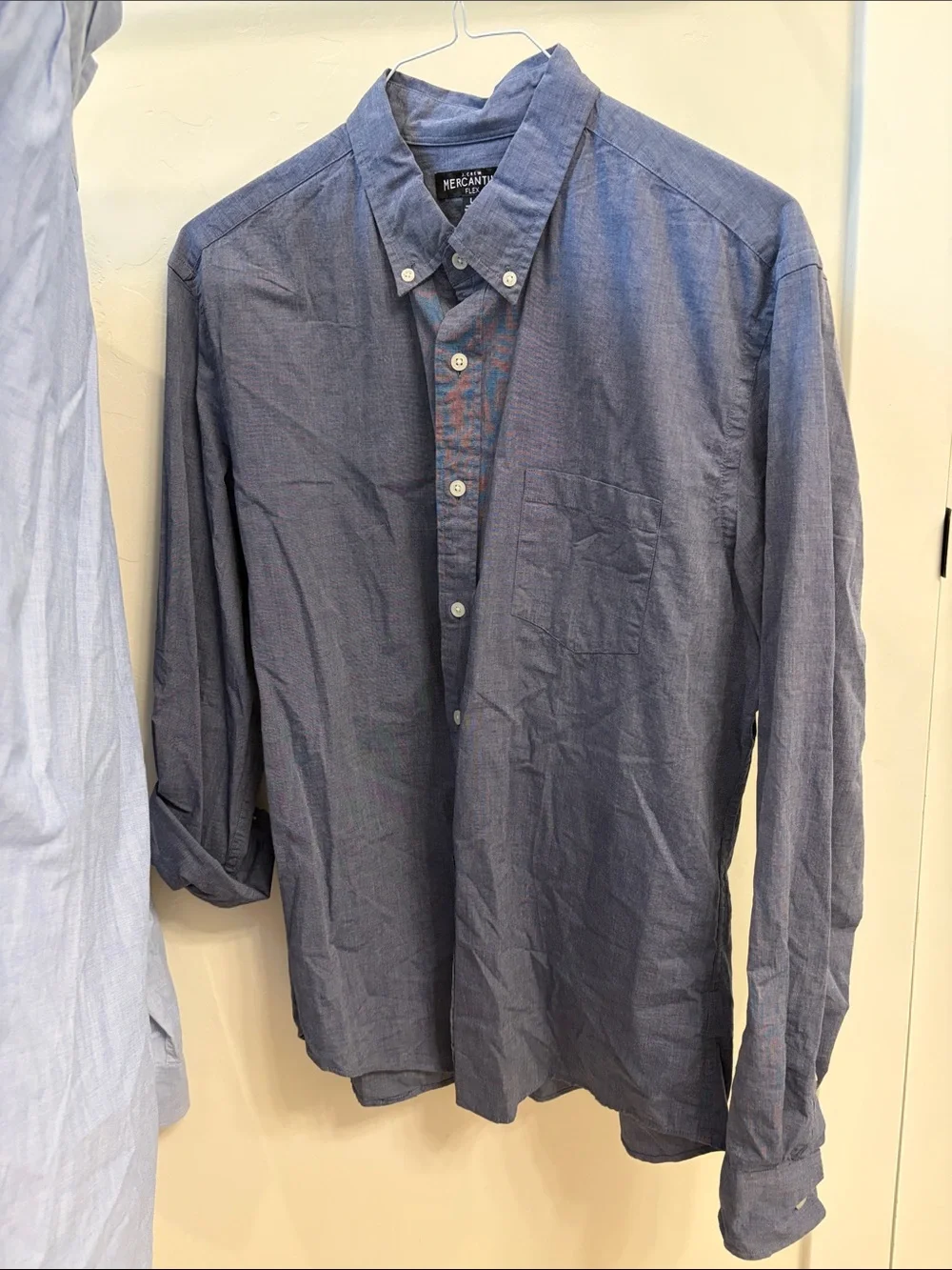 J. Crew Men's Light Blue and Navy Button-Down Shirts